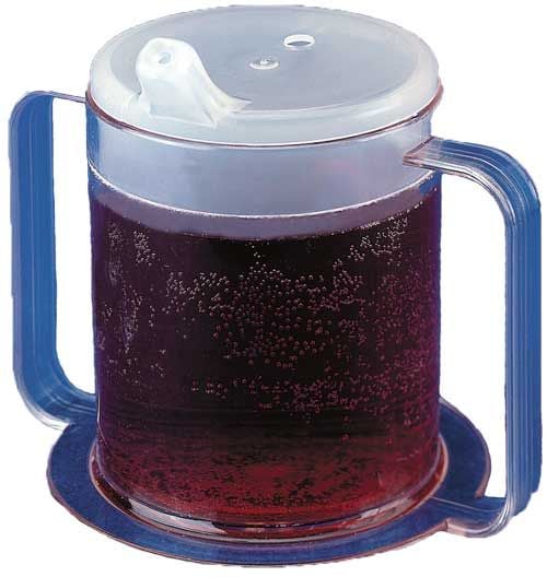 Drive Medical Universal Cup with Lid Beaker flask Spill Proof 2 handle Elderly RTL3515