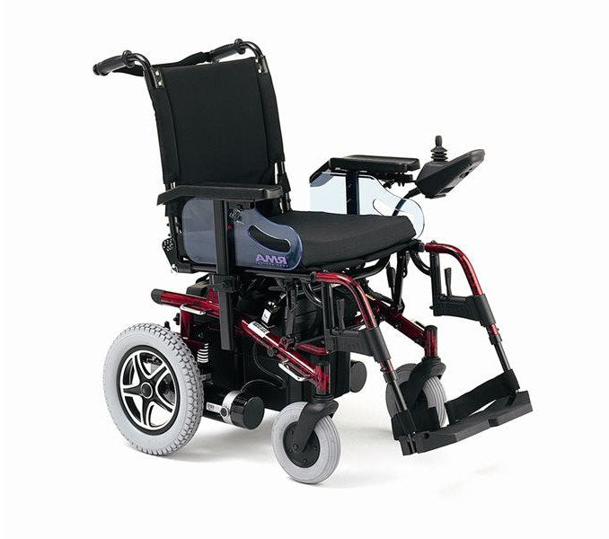 Roma Medical Marbella Red Power Chair Battery Wheelchair Crash Tested 18" Seat Width P200