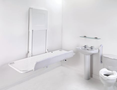 Brancard de douche électrique Prism Freeway Easi Lift avec appuie-tête 1400mm 1801ELS1400H