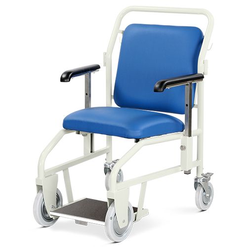 Bristol Maid Fauteuil de transport à roulettes pour hôpital NHS, emboîtable, à roulettes arrière directrices, avec repose-pieds coulissant G200
