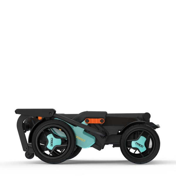 Pride Go Go Compact Lightweight Mint Green White Black Folding 4 Wheel Mobility Scooter