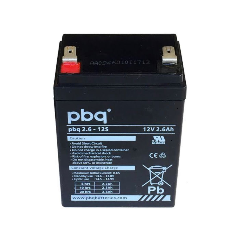 Set Pair of Genuine Handicare 1100 Friction Drive PBQ 12V 2.6AH Sealed Lead Acid Battery Batteries