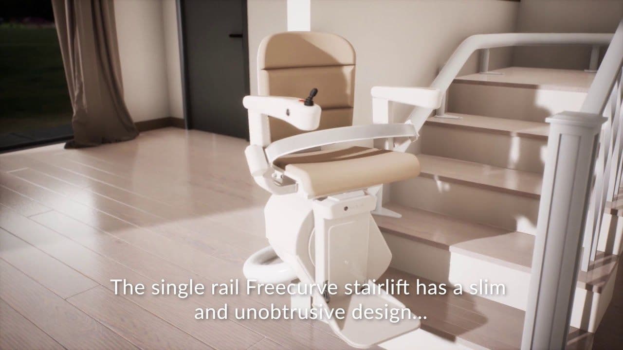 Handicare Freelift Van Gogh External Curved Reconditioned and New( Free Curve ) Stairlift