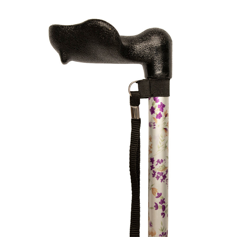 Days Comfy Anatomical Right or Left Hand Standard Tall None Folding Adjustable Height Folding Walking Stick Various Colours Performance