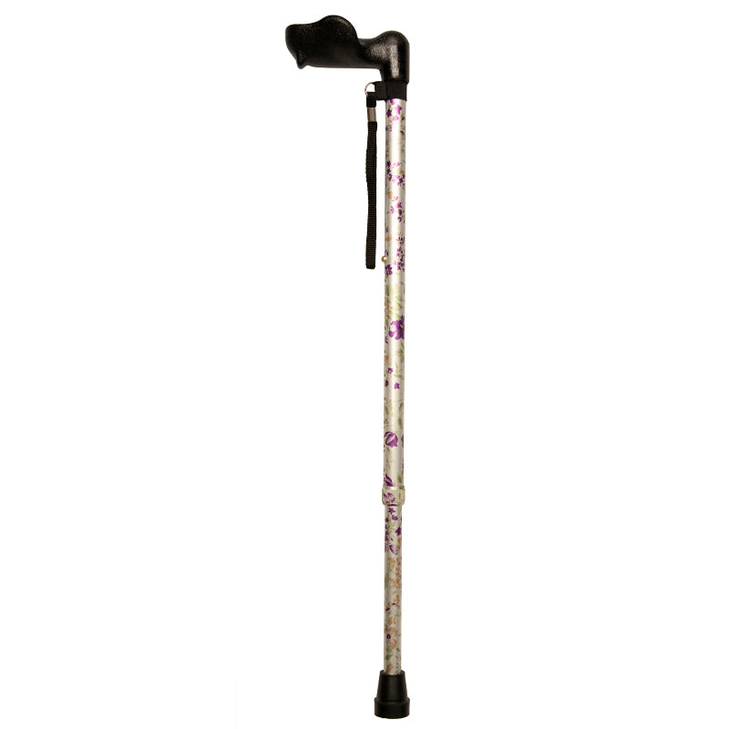 Days Comfy Anatomical Right or Left Hand Standard Tall None Folding Adjustable Height Folding Walking Stick Various Colours Performance