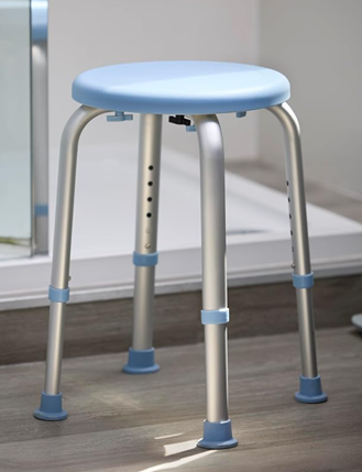 NRS S62776 - NRS Swivel Shower Stool W/Aluminium legs