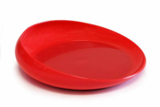Performance Health Round Plastic None Slip Base Scoop Dish Ivory White or Red 081005644 081111780