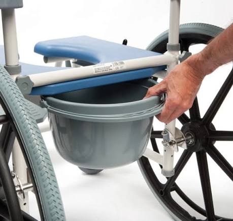 Drive Devilbiss Heavy Duty Aston Mobile Aluminium Shower Chair Commode Wheeled Self Propel or Transit Easy Clean