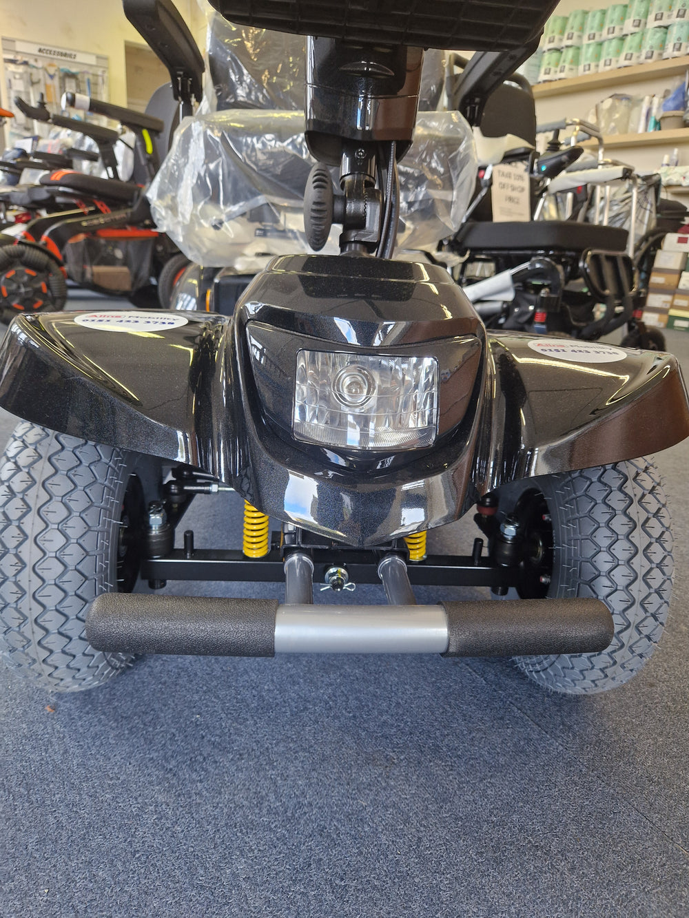 Drive Devilbiss Road Legal In Store 8 MPH Large Scooter Full Suspension M4DB Black Red