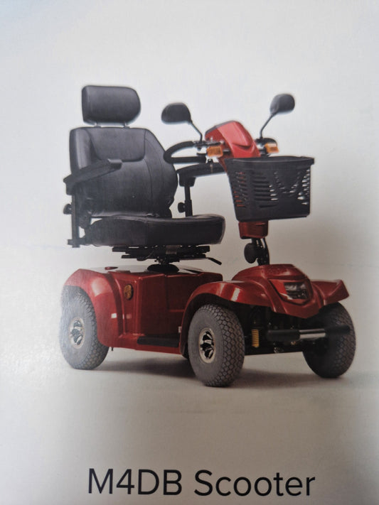 Drive Devilbiss Road Legal In Store 8 MPH Large Scooter Full Suspension M4DB Black Red