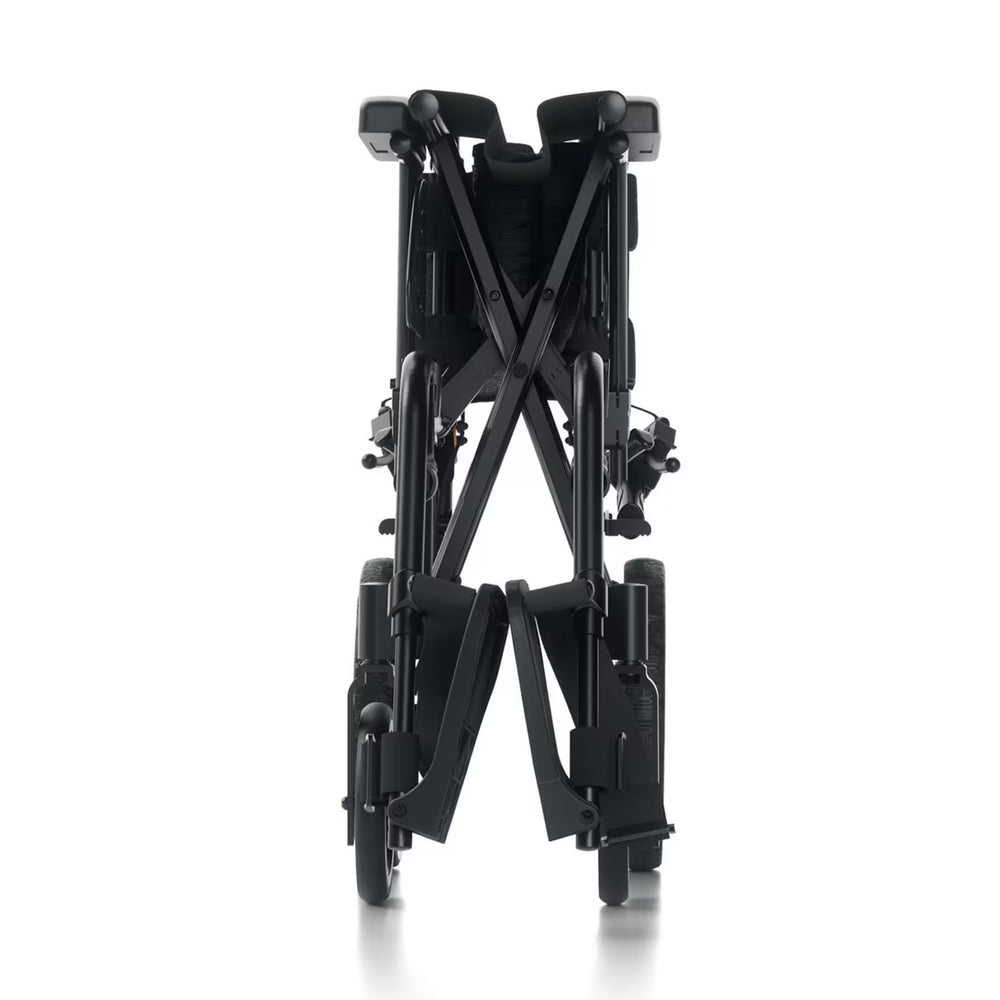 Invacare Action 2 NG LITE Crash Tested Super Lightweight Folding Transit Wheelchair Attendant Push In Black BQ1529492-AF