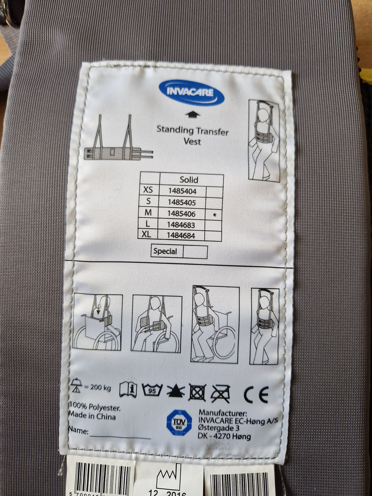 Invacare Evo Robin and General Hoist Rehab Walking Exercise Standing Transfer Vest Sling and Optional Extra of Groin Bands Small Medium Large XL