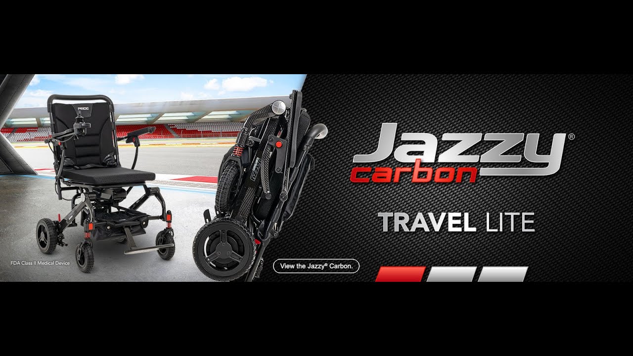Pride Jazzy Carbon Max Super Lightweight Battery Wheelchair Powerchair Folds