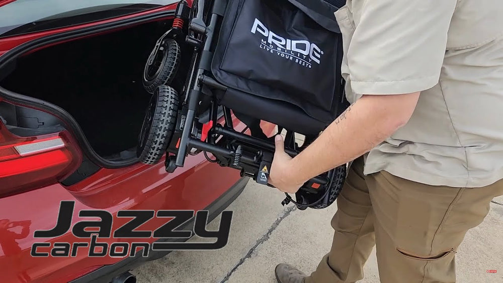 Pride Jazzy Carbon Max Super Lightweight Battery Wheelchair Powerchair Folds