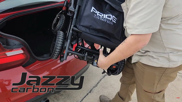 Pride Jazzy Carbon Max Super Lightweight Battery Wheelchair Powerchair Folds