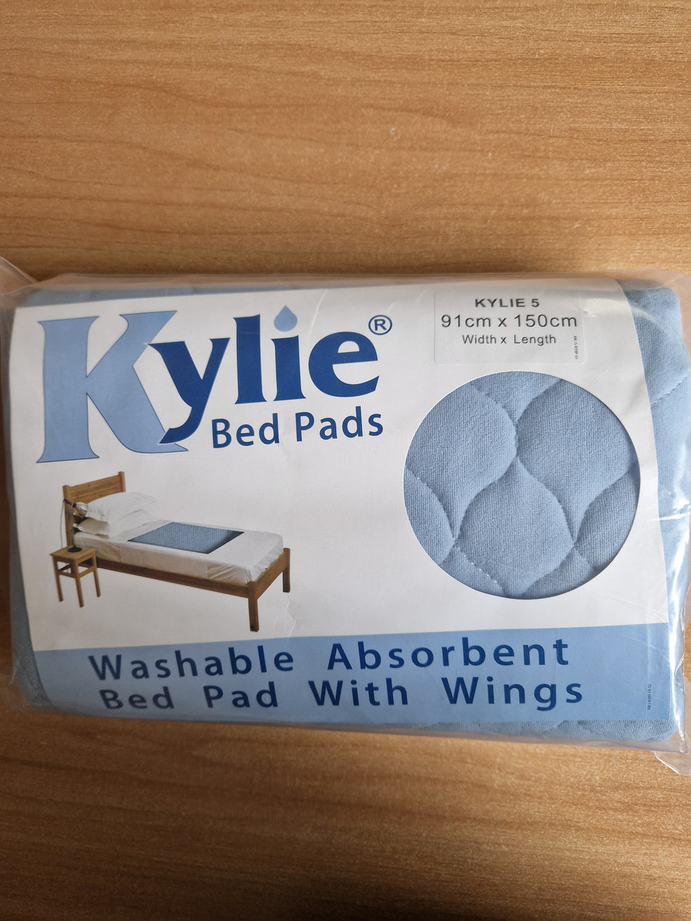 Kylie Incontinence Lavable Absorbant Rembourré Protège-matelas 3 4 2 litres simple Double Lit Bleu Rose
