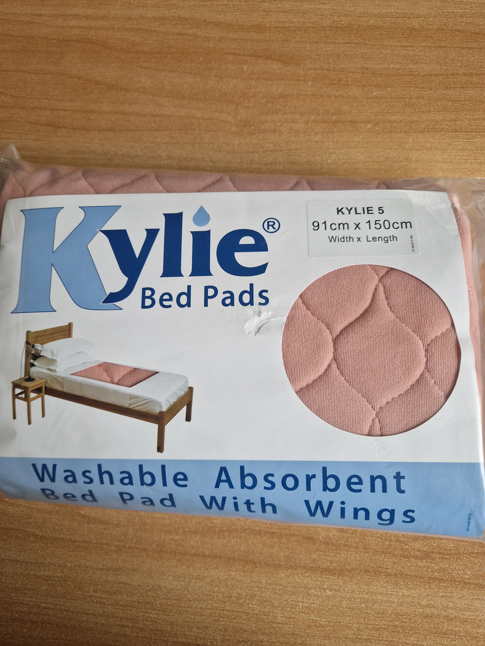 Kylie Incontinence Lavable Absorbant Rembourré Protège-matelas 3 4 2 litres simple Double Lit Bleu Rose