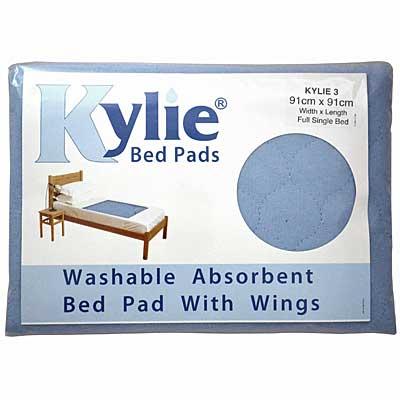 Kylie Incontinence Lavable Absorbant Rembourré Protège-matelas 3 4 2 litres simple Double Lit Bleu Rose
