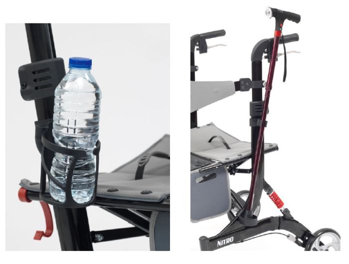 Drive Devilbiss Nitro Accessory Pack Walking Stick Crutch Holder Bottle Flask Drink Holder For Nitro Walking Aids RTL-10266A
