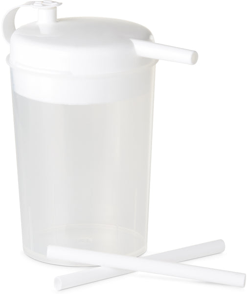 Able2 Aidapt Novo Plastic Drinking Safety Elderly Cup Mug Flask with Spout Dysphagia Lying Down Spill Proof Non Spill Sealed PR65075