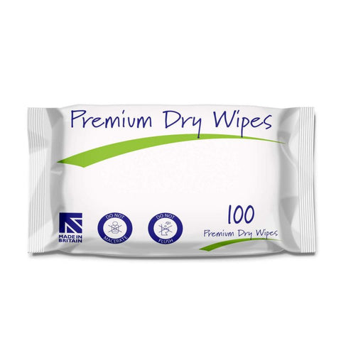Care Shop Premium Dry Soft Wipes Large 100 Pack PDW2832 28 x 28cm