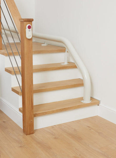 Platinum One or Two Curved Stairlift Standard or Heavy Duty Reconditioned or New Narrow Spiral Staircases Ergo Small Seat