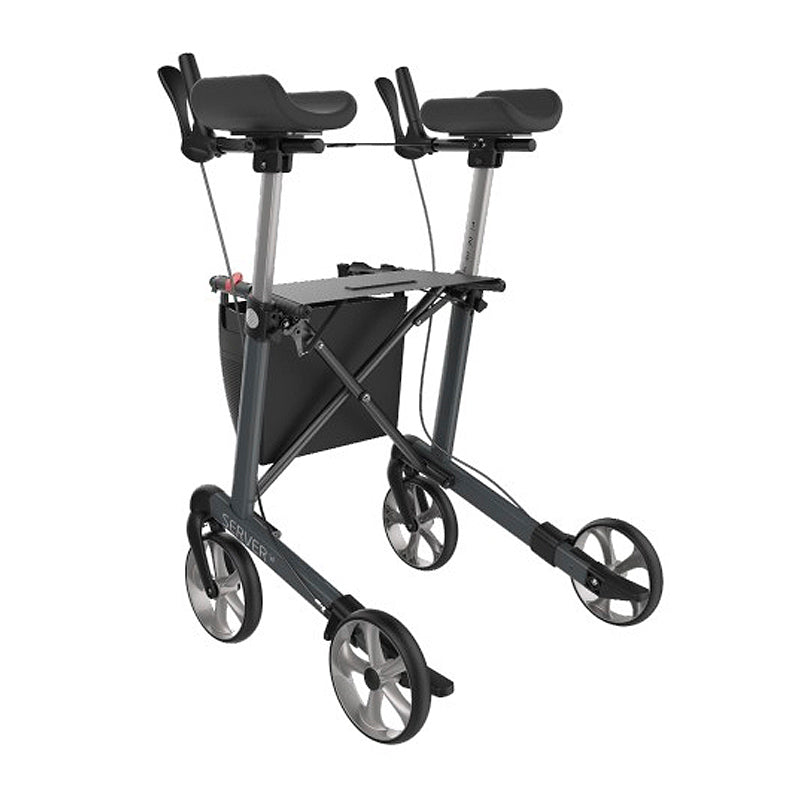 Rehasense Server W With Navigator Arms Arthritis Forearm Armrest Indoor Outdoor Walker Wine Red Grey