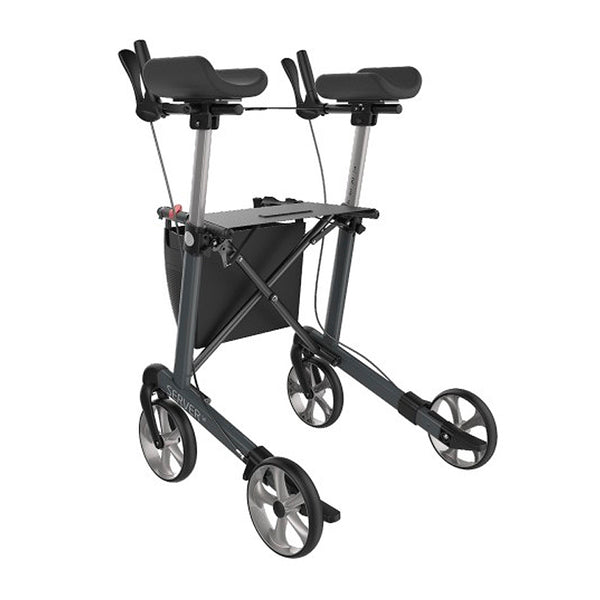 Rehasense Server W With Navigator Arms Arthritis Forearm Armrest Indoor Outdoor Walker Wine Red Grey