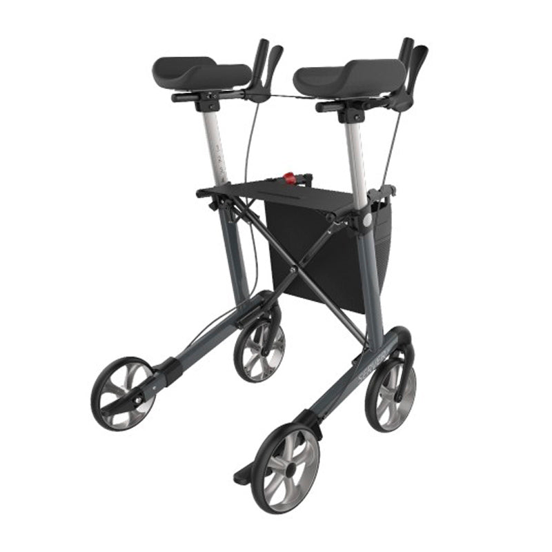 Rehasense Server W With Navigator Arms Arthritis Forearm Armrest Indoor Outdoor Walker Wine Red Grey