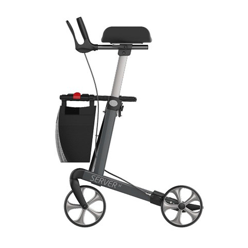 Rehasense Server W With Navigator Arms Arthritis Forearm Armrest Indoor Outdoor Walker Wine Red Grey