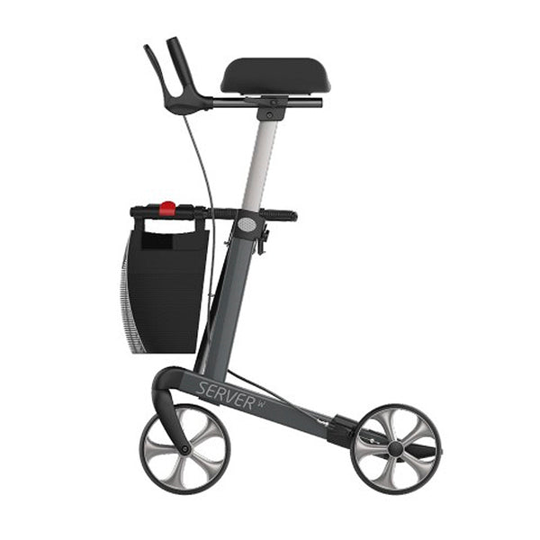 Rehasense Server W With Navigator Arms Arthritis Forearm Armrest Indoor Outdoor Walker Wine Red Grey