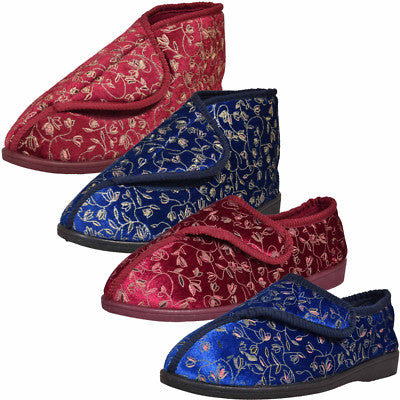 Performance Health Ladies Patterned Slippers Low sides Wide Opening 091094200