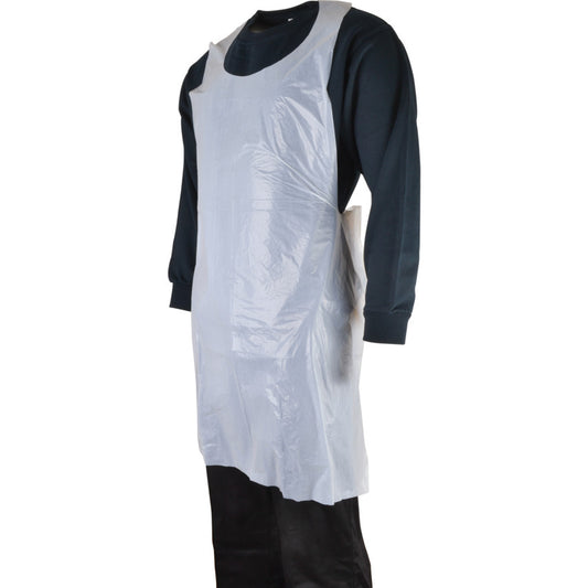 Disposable Plastic Aprons On Roll Blue Yellow or White 200 Pack Countrywide Premium Polythene