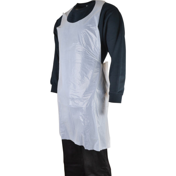 Disposable Plastic Aprons On Roll Blue Yellow or White 200 Pack Countrywide Premium Polythene