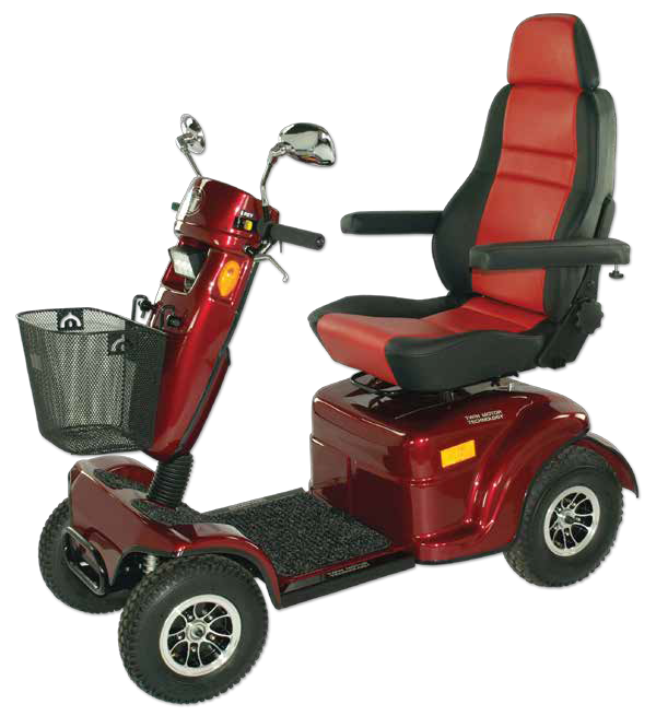 Extreme Plus + All Terrain Twin Motor 8 MPH Scootertech 4 Wheel Mobility Scooter