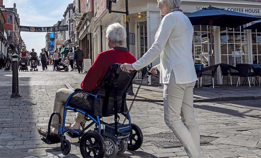 TGA Plus Powerpack Heavy Duty 32 Stone Max Bariatric Wide Wheelchair Battery Powered Twin Wheel