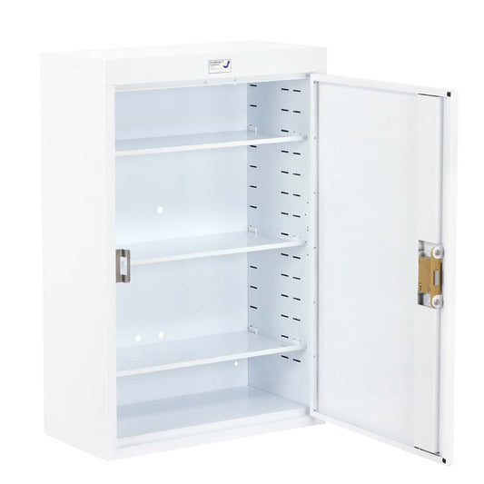 Bristol Maid Single Door Pharmacy Cabinet Lockable 4 shelves Large PCS639