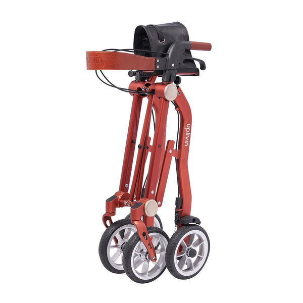 Uplivin Trive Rollator Luxury Prestige Top Of The Range 4 wheel folding compact Walker Ultra Lightweight Green Grey Terracotta Orange Aluminium 15-UL-001 15-UL-002 15-UL-003