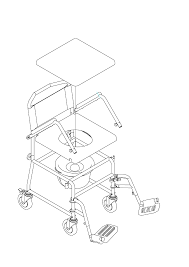Drive Devilbiss TRS160 Transfer Glideabout Commode Wheeled
