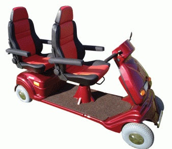 Trydan Scootertech 4mph Tandem Twin 2 seat 2 person Mobility Scooter Leisure Vehicle 4 Wheel