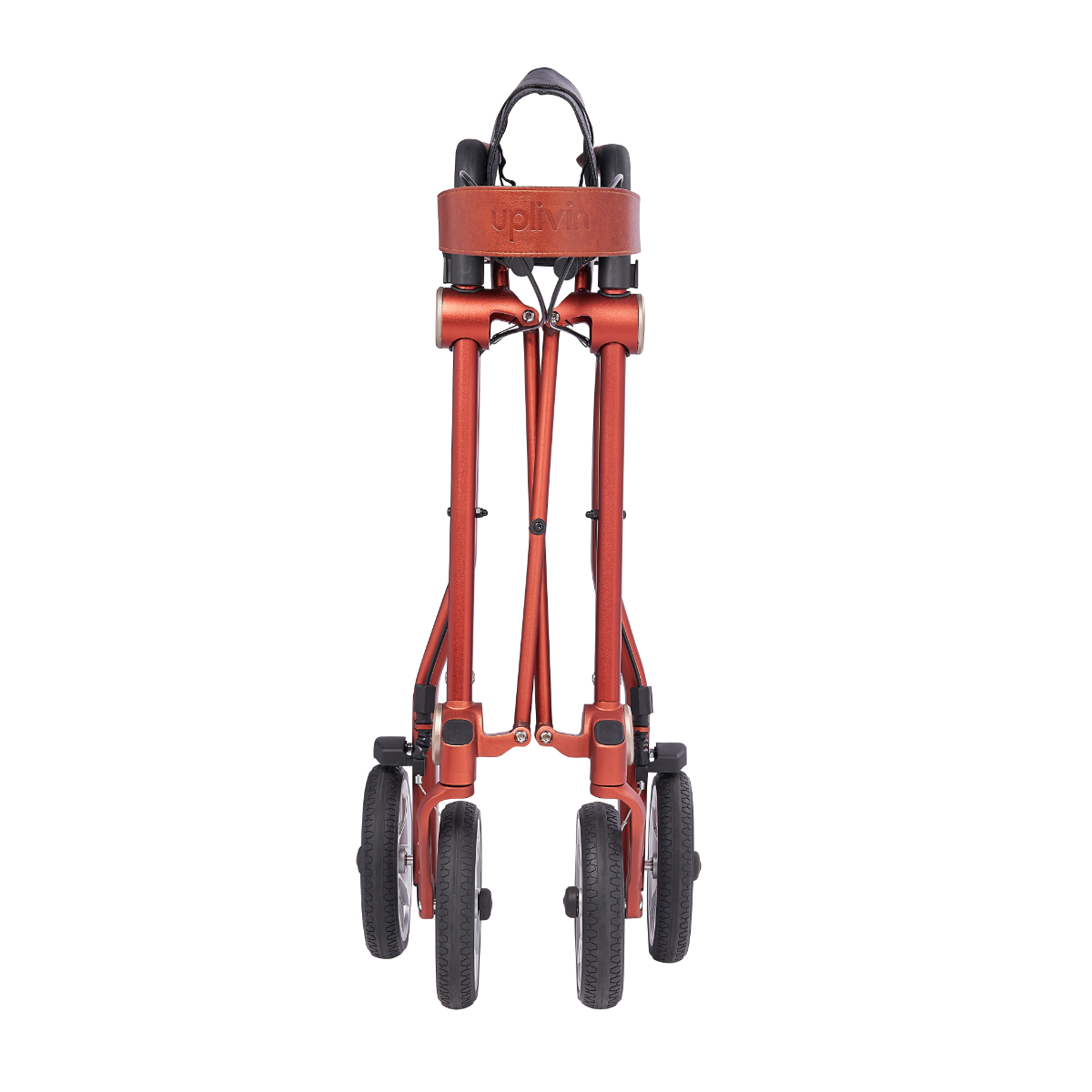 Déambulateur pliant Uplivin Trive ultra-compact, étroit, de luxe, Prestige, 4 roues, ultraléger