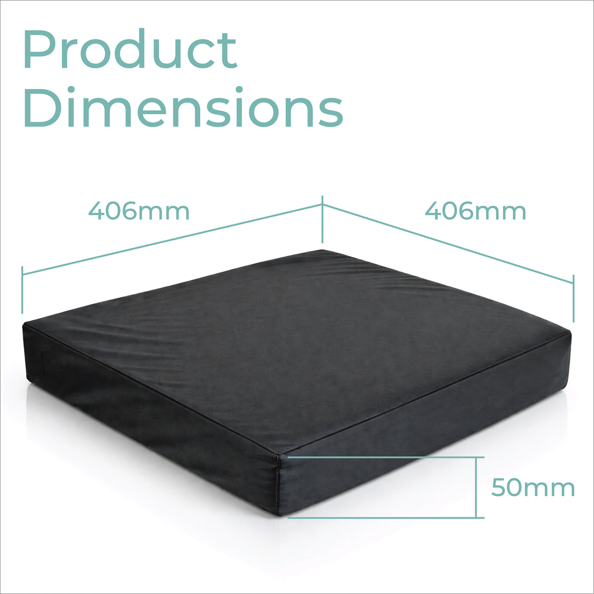 Aidapt Vinyl Wheelchair Cushion With Memory Foam 16" 18" VA12