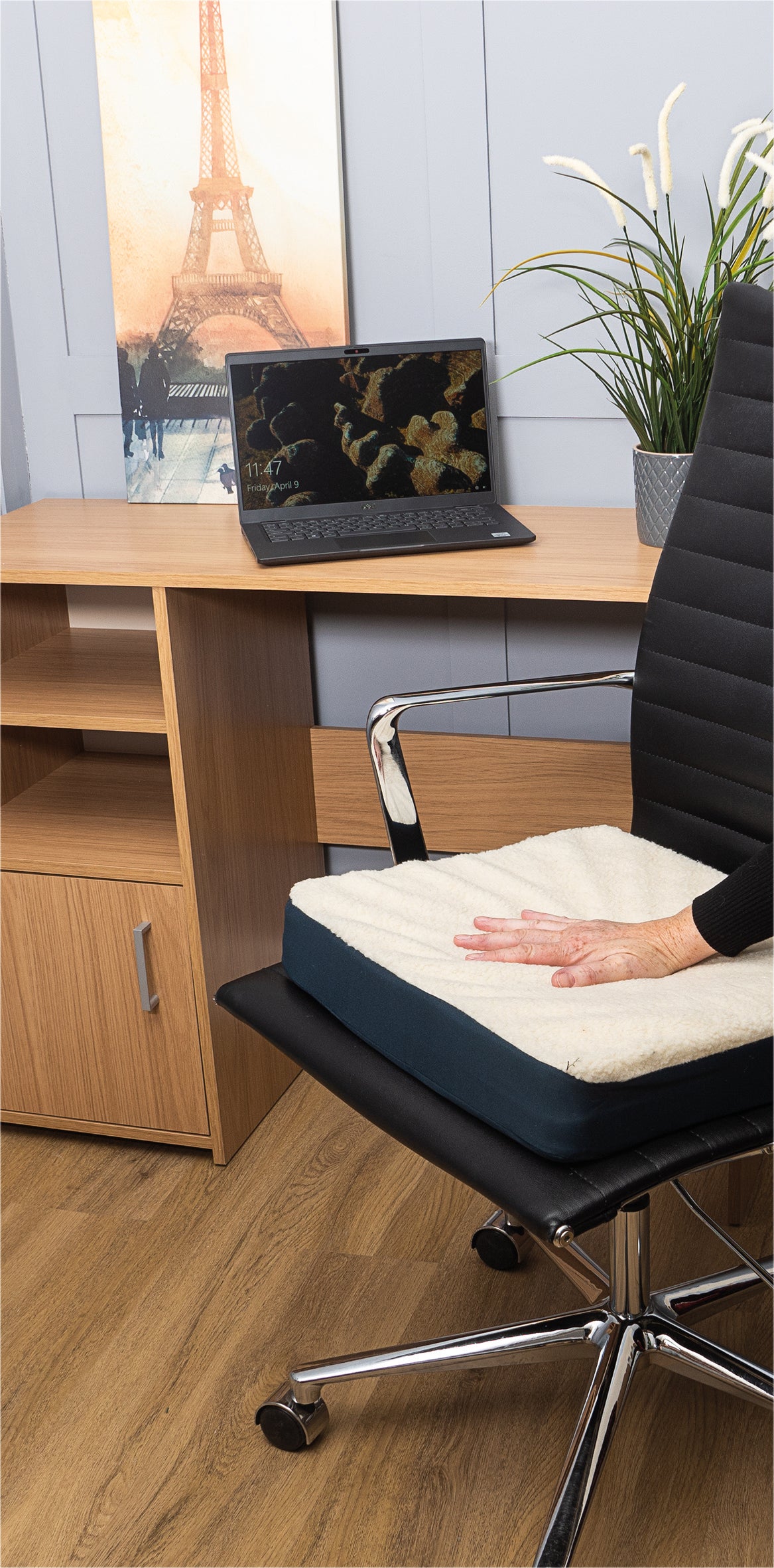 Aidapt Gel Comfort Support Pressure Relief Cushion fleece topped VA126SB