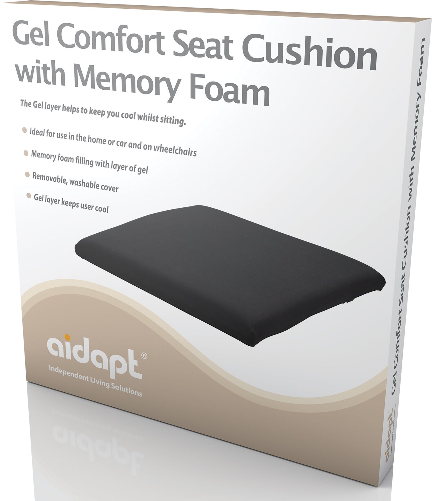 Aidapt Gel Comfort Seat Cushion with Memory Foam Home Work VA126SD