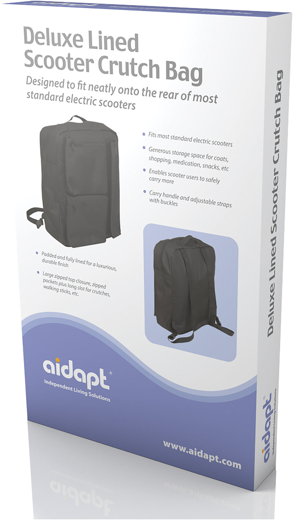 Aidapt Deluxe Lined Scooter Crutch Bag Product VA134SS