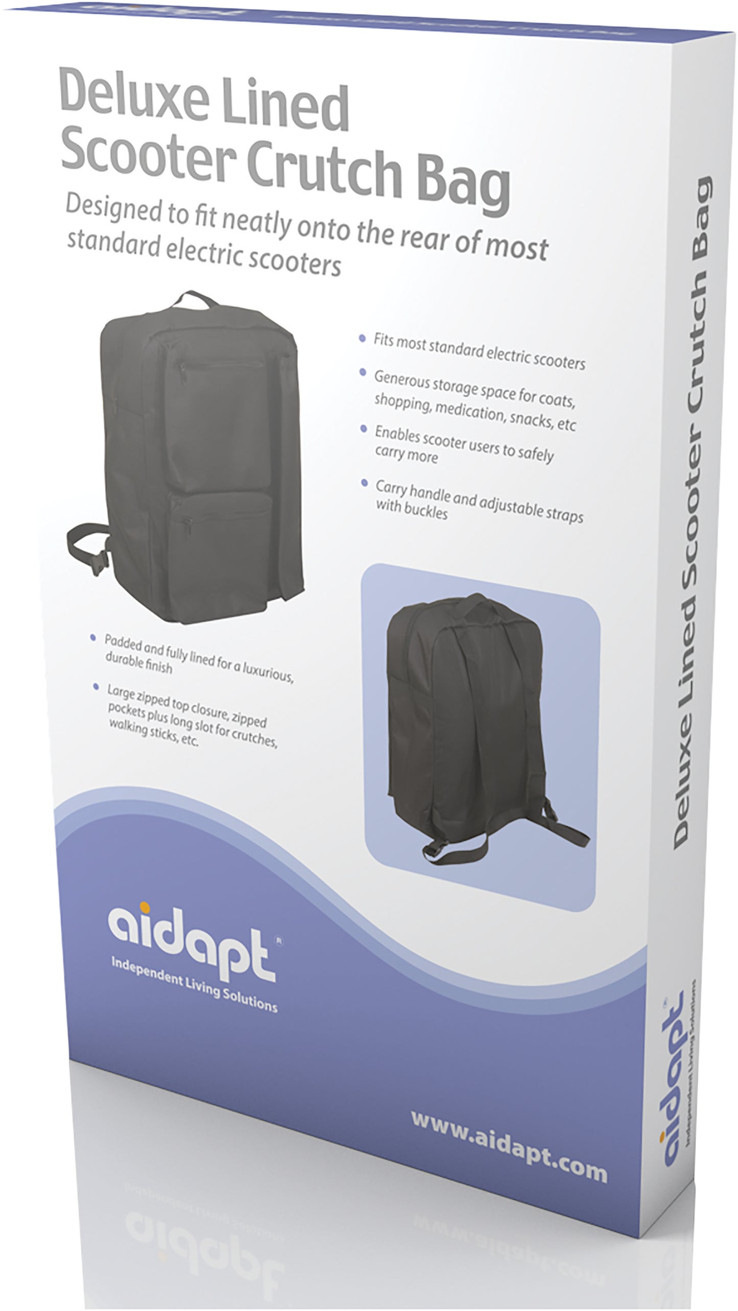 Aidapt Deluxe Lined Scooter Crutch Bag Product VA134SS
