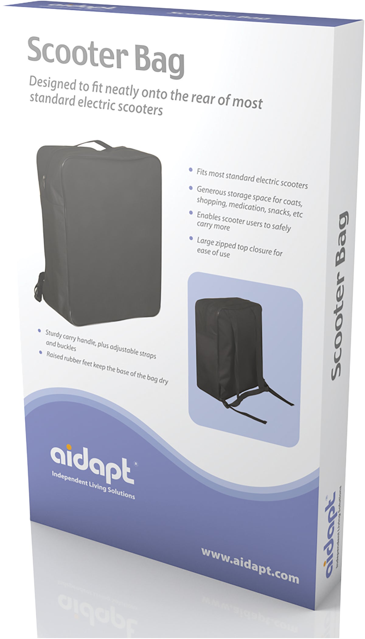 Aidapt Scooter Wheelchair Bag Black Zipped Large VA134ST Easily Fits