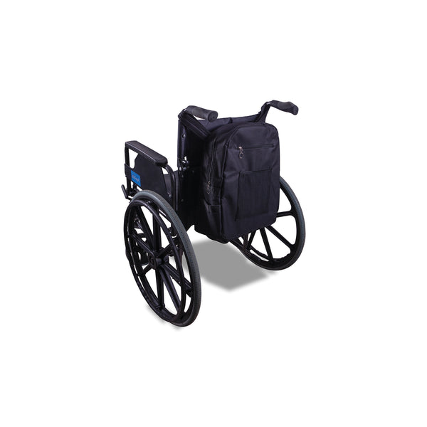 Aidapt Deluxe Lined Wheelchair Bag Rucksack Black Slip Over Handles Waterproof VA136SS