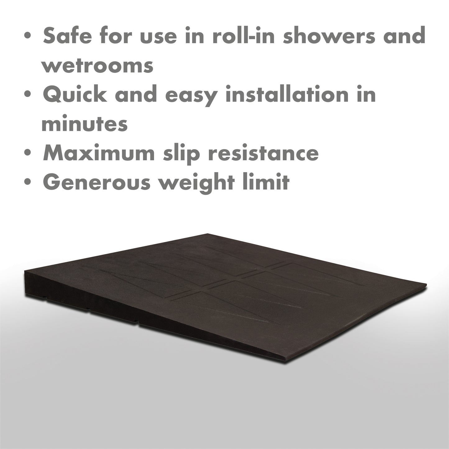 Rampe de seuil antidérapante en caoutchouc noir Aidapt Easy Edge VA144B Hauteurs de 2,5 cm 3 cm 4,2 cm 5 cm 6 cm 9 cm