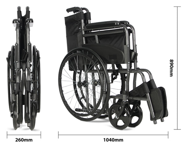 Aidapt Deluxe self Propelled Transit Chair VA163HAM